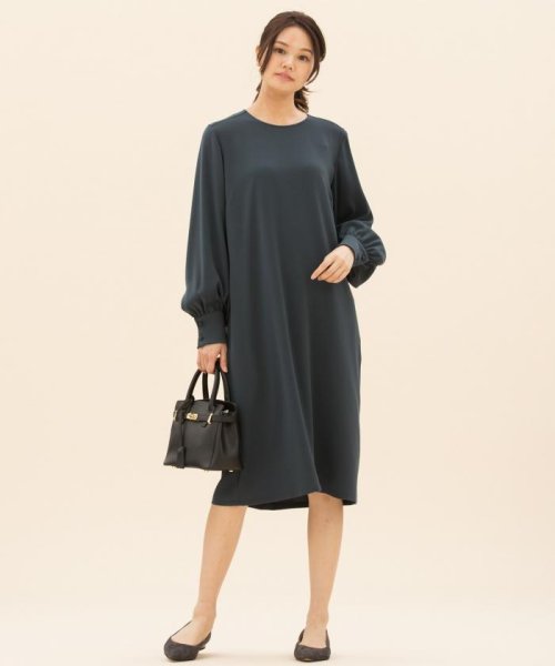 セール 洗える パウダリージョーゼット ボリュームスリーブ ワンピース 23区 Nijyusanku Magaseek