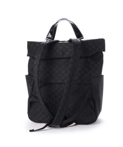 イザック Ysaccs Polka Dots 口折れリュックサック ブラック