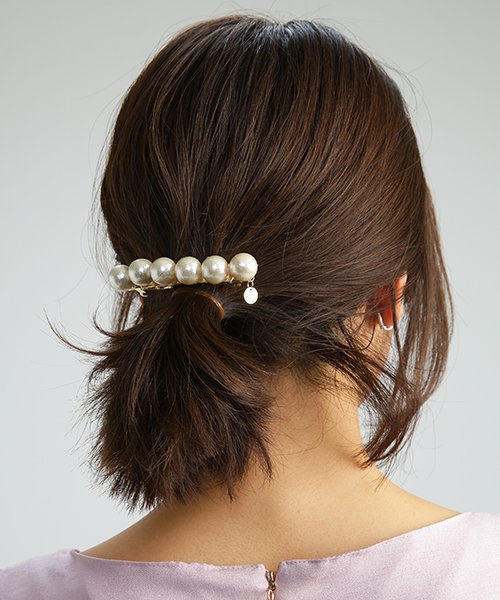 結婚式 お呼ばれ対応 シャイニーパールバレッタ フォルムフォルマ Form Forma Magaseek