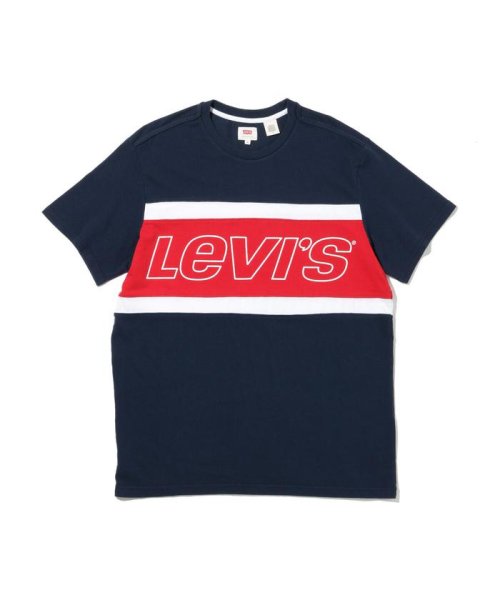Levi's(リーバイス)/カラーブロックTシャツ JERSEY COLORBLOCK DRESS BLUES/ WHITE/img01