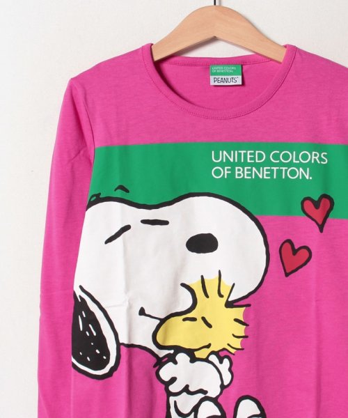 BENETTON (UNITED COLORS OF BENETTON GIRLS)(ユナイテッド　カラーズ　オブ　ベネトン　ガールズ)/【スヌーピーコラボ】ロゴTシャツ・カットソー/img14