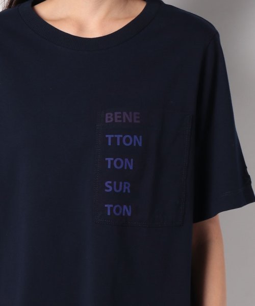 BENETTON (women)(ベネトン（レディース）)/コットンポケット付きブランドロゴTシャツ・カットソー/img11