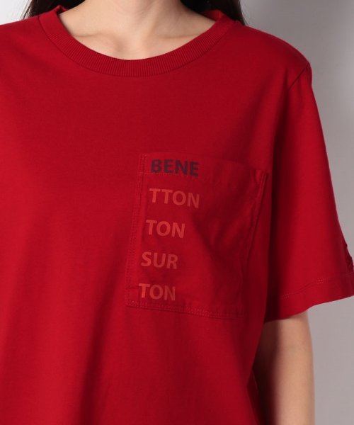 BENETTON (women)(ベネトン（レディース）)/コットンポケット付きブランドロゴTシャツ・カットソー/img15