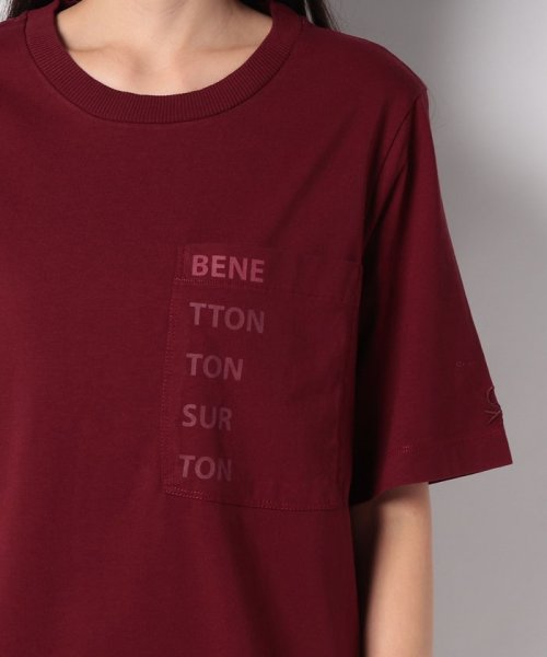 BENETTON (women)(ベネトン（レディース）)/コットンポケット付きブランドロゴTシャツ・カットソー/img19