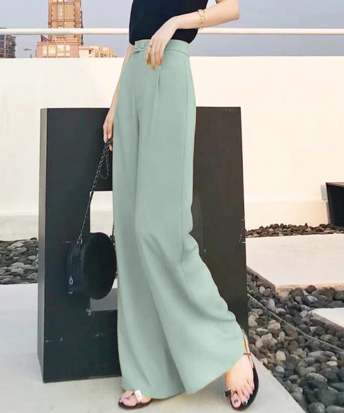 ハイウエストワイドロングパンツ フューティアランド Futier Land Magaseek