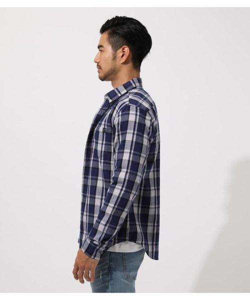 AZUL by moussy(アズールバイマウジー)/PIQUE CHECK SHIRT/img12