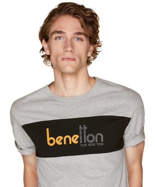 BENETTON (mens)(ベネトン（メンズ）)/パネルロゴ半袖Tシャツ・カットソー/img12