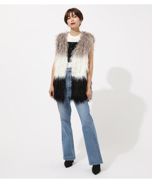 AZUL by moussy(アズールバイマウジー)/MIX ECO FUR VEST/img02