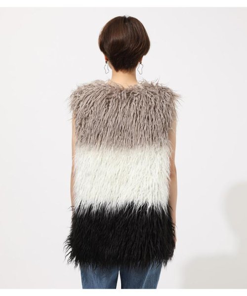 AZUL by moussy(アズールバイマウジー)/MIX ECO FUR VEST/img05