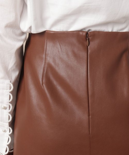 CARA　O　CRUZ(キャラ・オ・クルス)/合成皮革のタイトスカート/img15