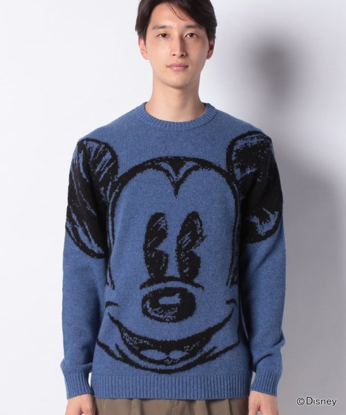 セール Disney ディズニー コラボ ミッキーマウスニット セーター ベネトン メンズ Benetton Mens Magaseek