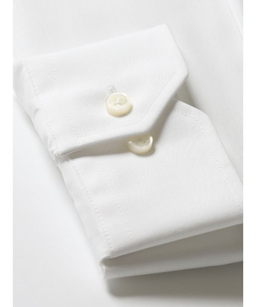 TAKA-Q(タカキュー)/綿100%80双 形態安定レギュラーフィット ピンタックウィングカラー長袖ビジネスドレスシャツワイシャツ/img02