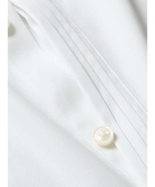 TAKA-Q(タカキュー)/綿100%80双 形態安定レギュラーフィット ピンタックウィングカラー長袖ビジネスドレスシャツワイシャツ/img03