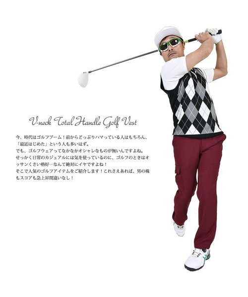 COMONGOLF(コモンゴルフ)/【COMON GOLF】総柄Ｖネックゴルフベスト（CG－BS909SK）/img04