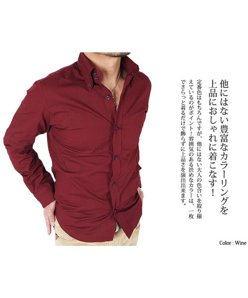 SantaReet(サンタリート)/日本製ブロードデュエボタンダウンシャツ(GW－A8629)/img02