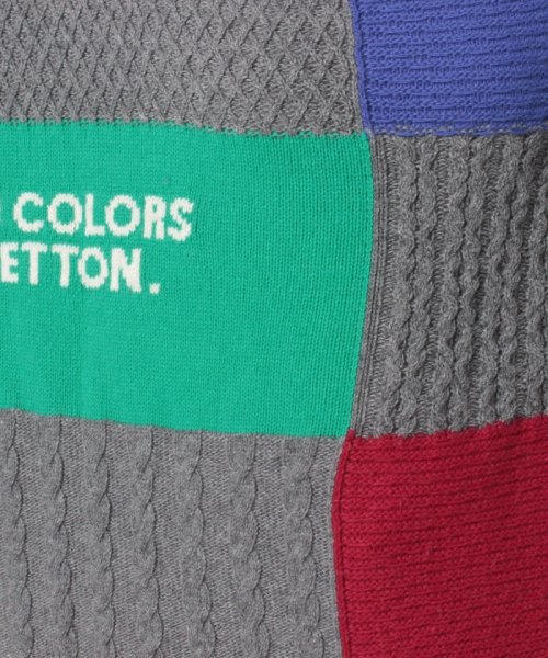 BENETTON (women)(ベネトン（レディース）)/ウールボックスロゴハイネックニットポンチョ/img11