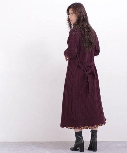 セール Web限定 前後2wayワイドリブロングカーディガン ワンピース ナノ ユニバース Nano Universe Magaseek