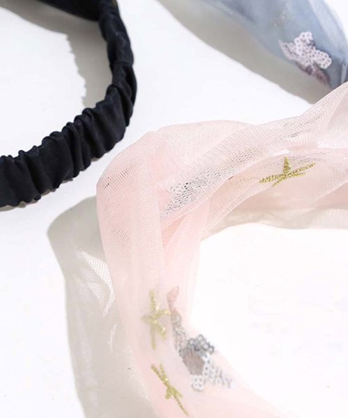 ターバン 幅広 ヘアバンド オシャレ レディース ヘアアクセサリー チュールレース 生地 ミニミニストア Miniministore Magaseek