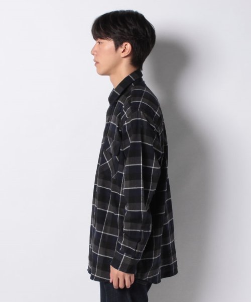 MARUKAWA(大きいサイズのマルカワ)/大きいサイズ ネル 起毛 綾織チェックシャツ/img02