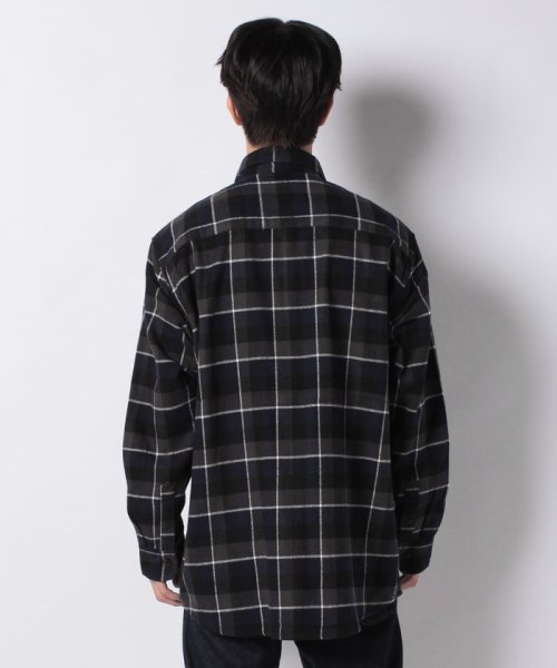 MARUKAWA(大きいサイズのマルカワ)/大きいサイズ ネル 起毛 綾織チェックシャツ/img03