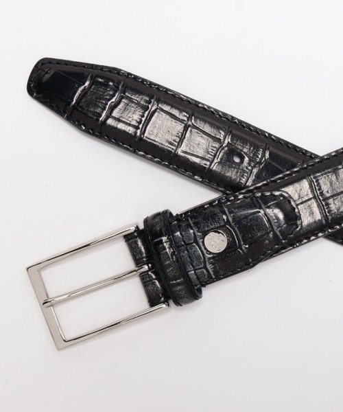 Orobianco（Wallet・Belt・Stole）(オロビアンコ（財布・ベルト・マフラー）)/33mm幅　クロコ型押しベルト/img02