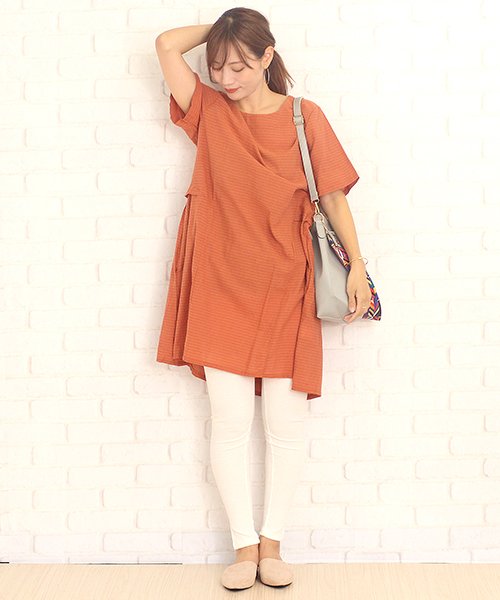 シックボーダーワンピース韓国ファッションレディース上品シンプル大人通気性 Vl 5252 S S アミュレット Amulet Magaseek