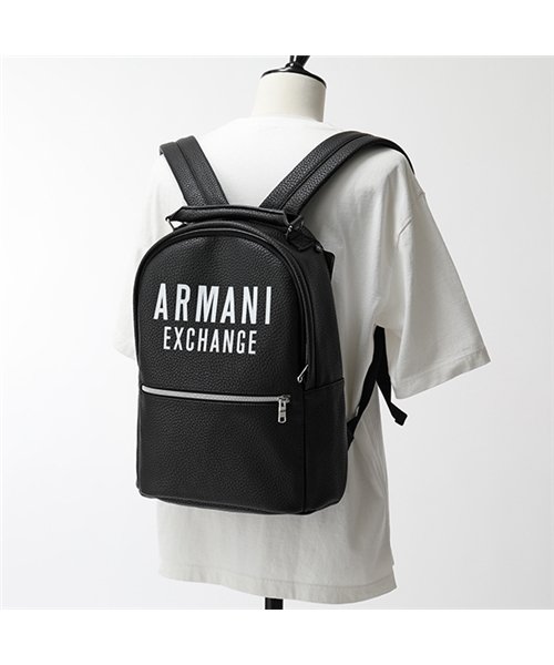 ARMANI EXCHANGE(アルマーニエクスチェンジ)/952177 9A024 00020 エコレザー バッグ リュック バックパック BLACK メンズ/img01