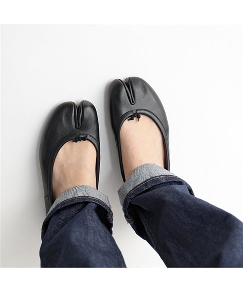 Maison Margiela メゾンマルジェラ 22 S58WZ0042 PR516 レザー 足袋 タビ パンプス フラット バレエシューズ T8013