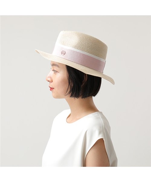 Maison Michel(メゾンミッシェル)/1003038003 ANDRE HAT ストローハット 帽子 NATURAL－PINK レディース/img02