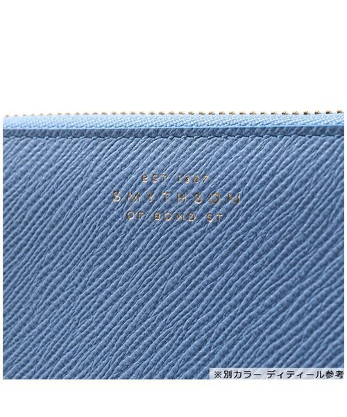 SMYTHSON(スマイソン)/PANAMA ZIP AROUND PURSE 1012866 レザー ラウンファスナー 長財布 NAVY レディース/img04