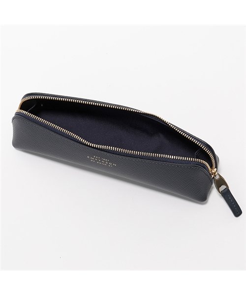 Panama Pencil Case レザー ペンケース ペンシルケース Navy ユニセックス スマイソン Smythson Magaseek