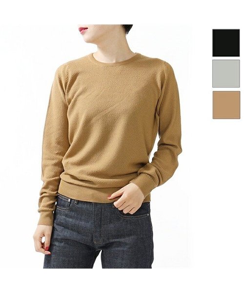 JOHN SMEDLEY(ジョンスメドレー)/1SINGULAR TEXTURED SWEATER クルーネック 丸首 ニット セーター メリノウール カラー3色 レディース/img01