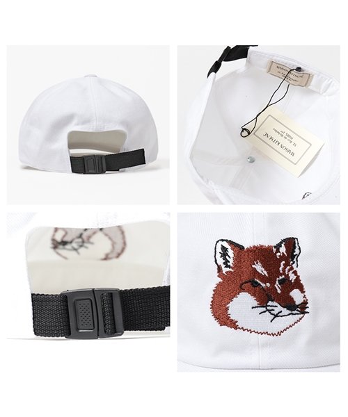 MAISON KITSUNE(メゾンキツネ)/BU06111WW0007 FOX HEAD PATCH ベースボールキャップ 帽子 フォックス刺繍 WHITE レディース/img01