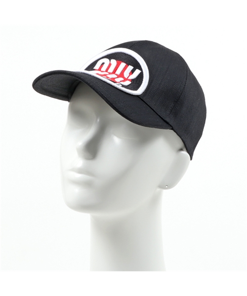 miumiu ミュウミュウ 5HC274 AJ6 F0002 DENIM ベースボールキャップ 帽子 スポーツ 立体刺繍 カラーNERO