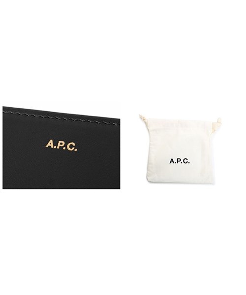 A.P.C.(アーペーセー)/APC PXAQG F63029 LZZ レザー ラウンドジップ 二つ折り ミディアム財布 ミニ財布 NOIR レディース/img02