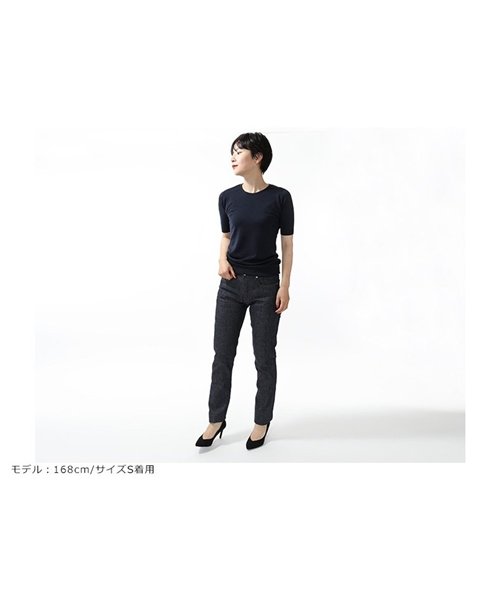 JOHN SMEDLEY(ジョンスメドレー)/RIETTA SLIMFIT クルーネック 丸首 半袖ニット セーター メリノウール ハイゲージ カラー8色 レディース/img03