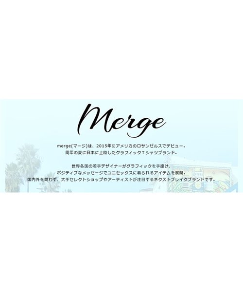 merge(マージ)/LA MM221 Dressing 丸首 クルーネック 半袖 Tシャツ プリント カットソー カラーWHITE/ホワイト レディース/img02