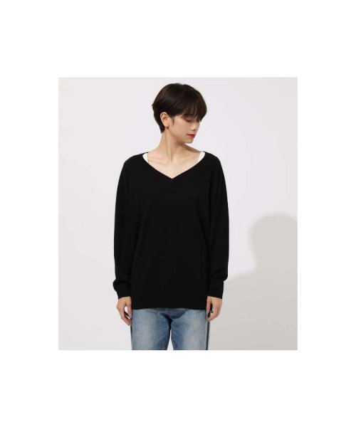 AZUL by moussy(アズールバイマウジー)/NUDIE V／N LOOSE KNIT TOPS/img11