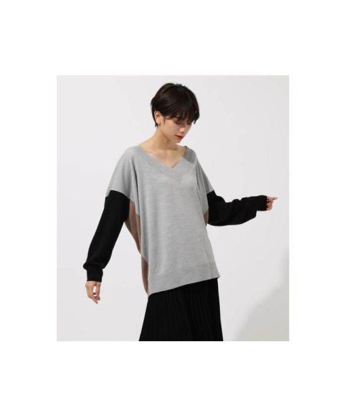 AZUL by moussy(アズールバイマウジー)/NUDIE V／N LOOSE KNIT TOPS/img25