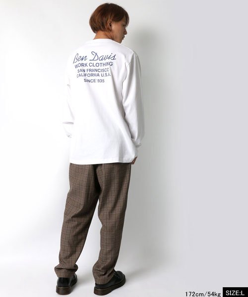 MARUKAWA(マルカワ)/【BEN DAVIS】ベンデイビス ロゴ刺繍 バックプリント 長袖Tシャツ/img01