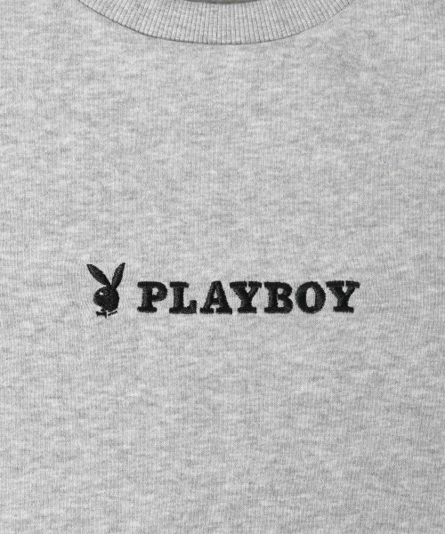 Web限定 Playboy プレイボーイ 別注 ビッグシルエット ロゴ刺繍プルオーバースウェット ラザル Lazar Magaseek