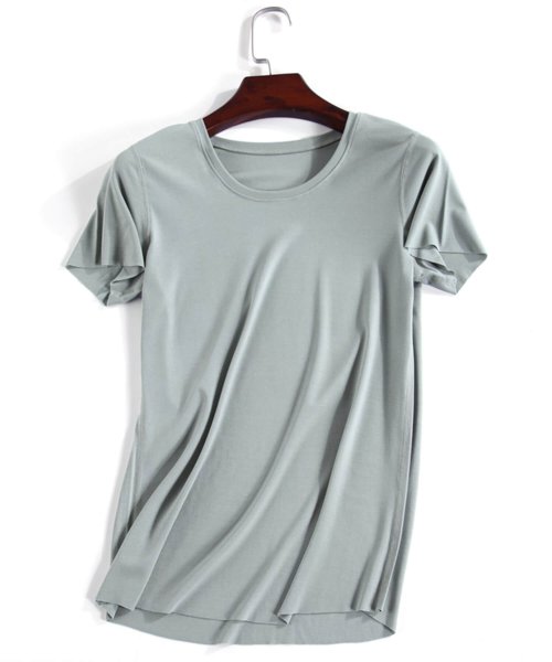 ALWAYS(ALWAYS（オルウェイズ）)/シームレスインナー[COOL] インナー レディース シームレス 切りっぱなし U型Teeシャツ Tシャツ 通気 吸湿 ストレッチ 伸縮性 ストレスフリー 薄手/img09
