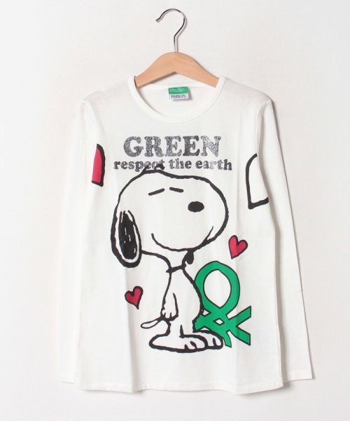 BENETTON (UNITED COLORS OF BENETTON GIRLS)(ユナイテッド　カラーズ　オブ　ベネトン　ガールズ)/【スヌーピーコラボ】ロゴTシャツ・カットソー/img02