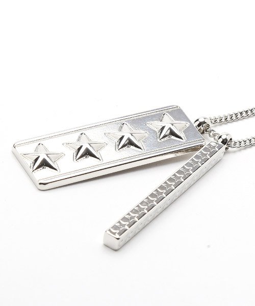 セール スタープレートセパレートトップネックレス ネックレス メンズ アクセサリー スター 星 星柄 星型 シルバー ラグスタイル Luxstyle Magaseek