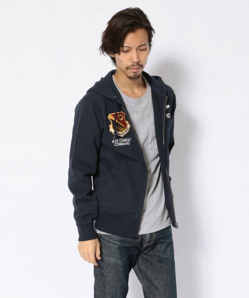 AVIREX(AVIREX)/ロングスリーヴ フルジップパーカー ライトニング　/LS FULL ZIP PARKA ”LIGHTNING”/img03