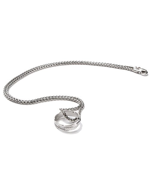 セール 15 Off フェザーリングネックレス ネックレス メンズ フェザー リング アクセサリー ペンダント ラグスタイル Luxstyle Magaseek