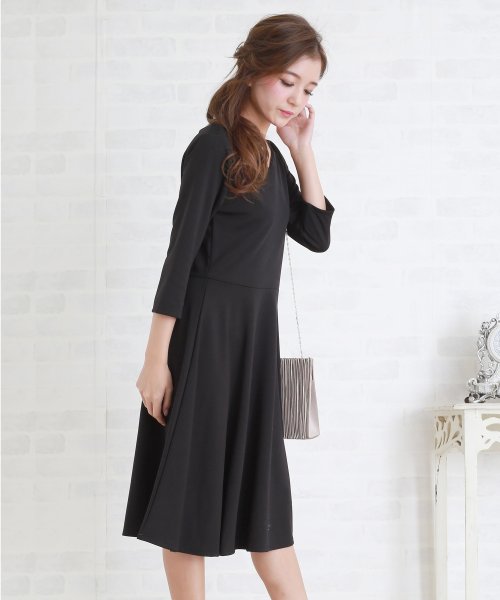 七分袖シンプルaラインワンピース ドレス レースレディース Lace Ladies Magaseek