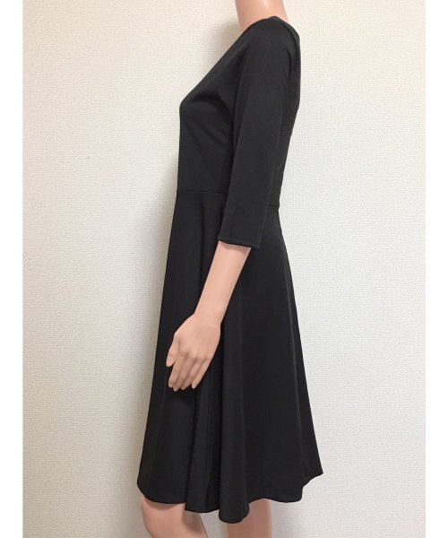 七分袖シンプルaラインワンピース ドレス レースレディース Lace Ladies Magaseek