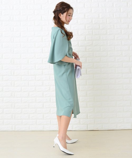 セール Iラインウエスト絞り五分袖膝丈ドレス ワンピース レースレディース Lace Ladies Magaseek