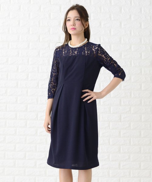 花柄レース膝丈ワンピース ドレス レースレディース Lace Ladies Magaseek 花柄レース膝丈ワンピース ドレス レースレディース Lace Ladies Magaseek